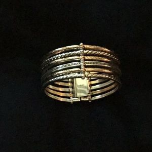 Breighton Gold and Silver Bangle Bracelet.